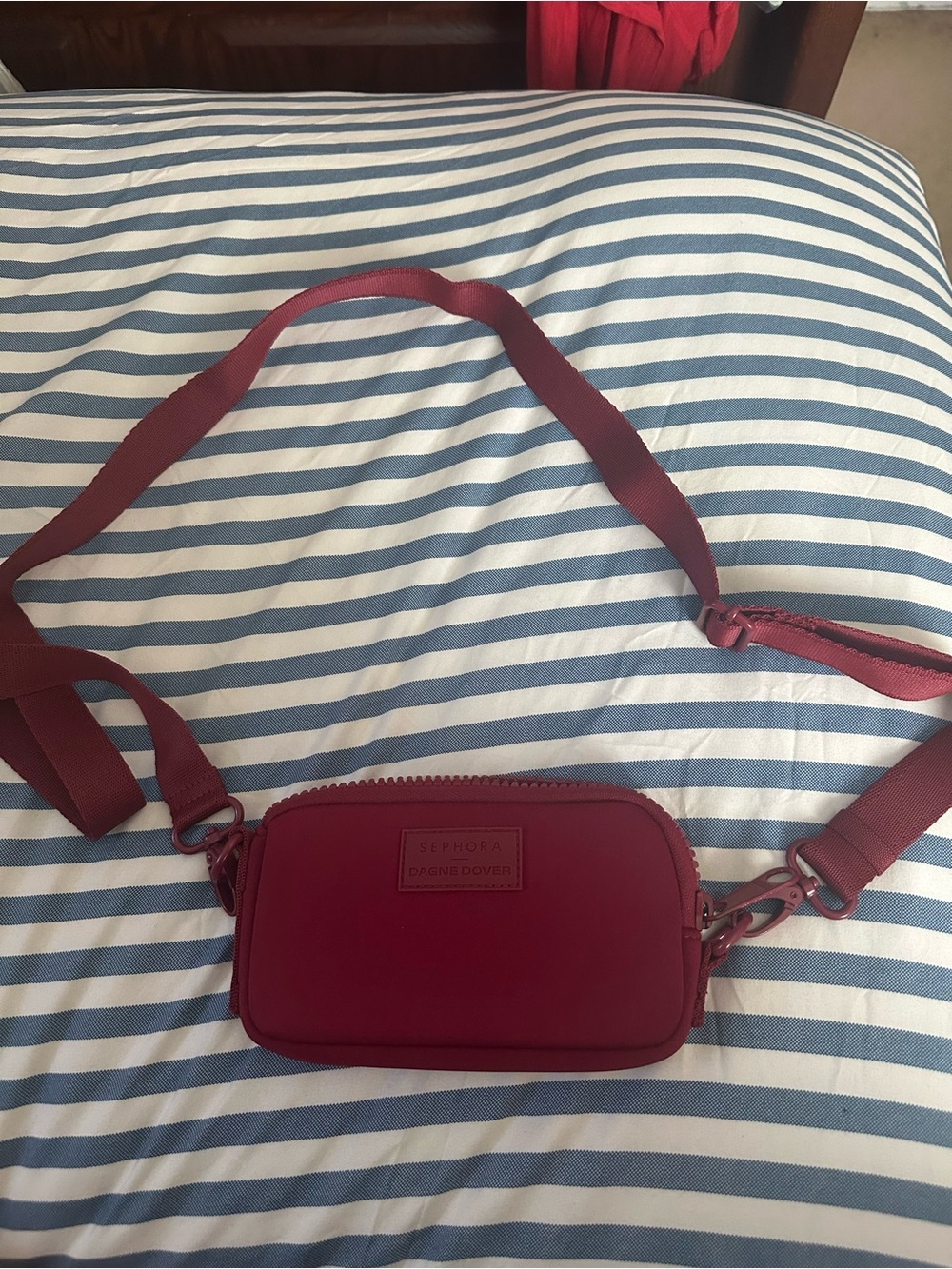 Dagne Dover Burgundy Crossbody Camera Bag